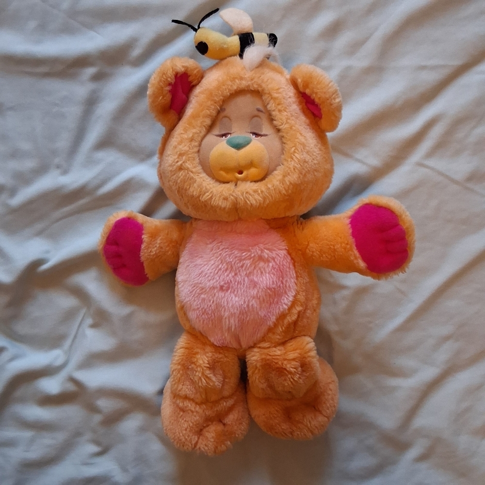 1991 Irwin Toys Precious Feelings Bear Plush Doll Changing Faces 3-Face Janus